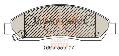 Комплект тормозных колодок, дисковый тормоз IAP QUALITY PARTS 704-09022 для ISUZU D-MAX