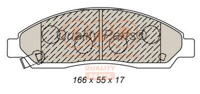 Комплект тормозных колодок, дисковый тормоз IAP QUALITY PARTS 704-09022 для GREAT WALL WINGLE