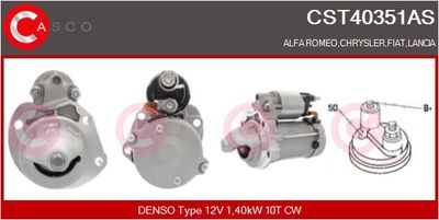 Стартер CASCO CST40351AS для LANCIA YPSILON