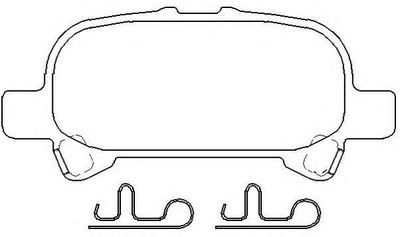 Комплект тормозных колодок, дисковый тормоз ASVA AKD-06030 для TOYOTA AVALON
