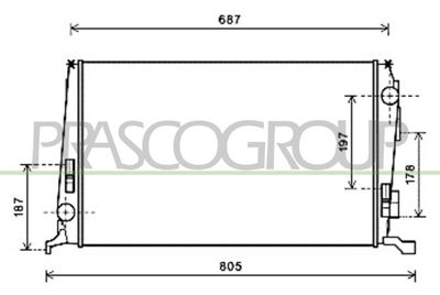 Радиатор, охлаждение двигателя PRASCO DA820R001 для RENAULT DUSTER