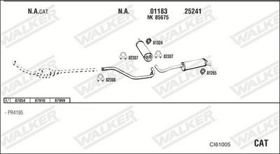 Изпускателна система WALKER CI61005