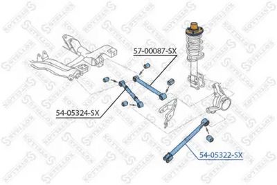 носач, окачване на колелата STELLOX 54-05322-SX