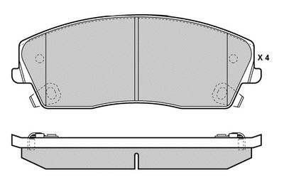 Комплект тормозных колодок, дисковый тормоз E.T.F. 12-1389 для CHRYSLER 300C