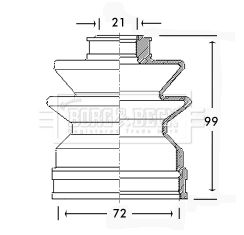 Bellow, drive shaft Borg & Beck BCB2484