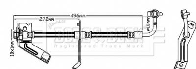 Brake Hose Borg & Beck BBH8293