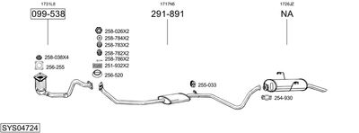 SISTEM DE ESAPAMENT BOSAL SYS04724