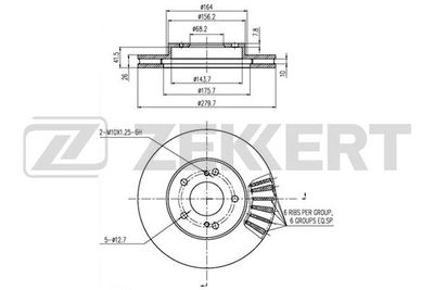 ZEKKERT BS-5796 Тормозные диски для NISSAN MAXIMA / MAXIMA QX IV (A32) 3.0