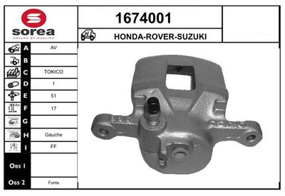 BREMSSATTEL SNRA 1674001