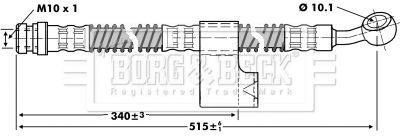 BORG & BECK BBH6799 Тормозной шланг  для HYUNDAI ACCENT седан (X-3) 1.5 i 12V