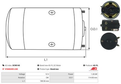 MOTOR ELECTRIC AS-PL DC9014S 3