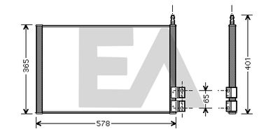 EACLIMA 30C22040 Радиатор кондиционера  для MAZDA 2 (Мазда 2)
