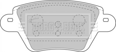 Zestaw klocków hamulcowych, hamulce tarczowe BORG & BECK BBP1892