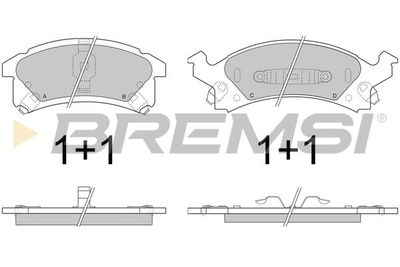 Комплект тормозных колодок, дисковый тормоз BREMSI BP2893 для BUICK SKYLARK