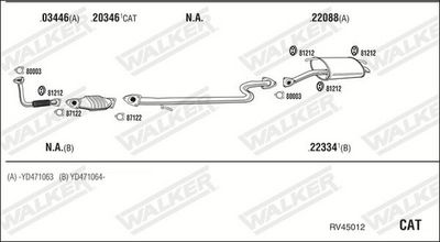 SISTEM DE ESAPAMENT WALKER RV45012