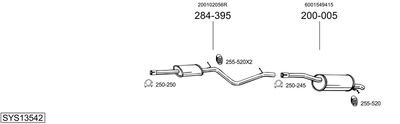 Układ wydechowy BOSAL SYS13542