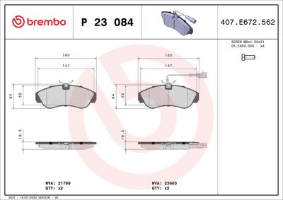 Brake Pad Set, disc brake P 23 084