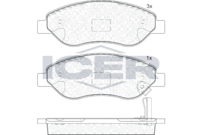 ICER 181850 Тормозные колодки и сигнализаторы для OPEL CORSA D (S07) 1.7 CDTI (L08, L68) ICER 181850 Тормозные колодки и сигнализаторы для OPEL CORSA D (S07) 1.7 CDTI (L08, L68)