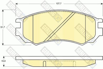 Комплект тормозных колодок, дисковый тормоз GIRLING 6111419 для NISSAN 100NX
