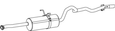 Глушитель выхлопных газов конечный DINEX 72308 для TOYOTA HIACE