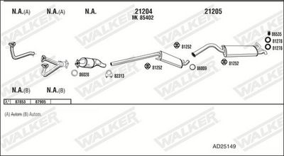 Изпускателна система WALKER AD25149