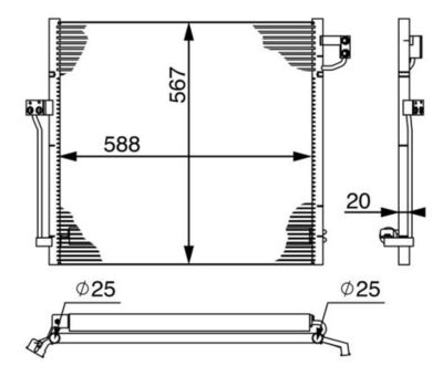 Kondensor, klimatanläggning MAHLE AC 41 000S