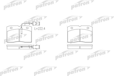 Комплект тормозных колодок, дисковый тормоз PATRON PBP655 для IVECO DAILY