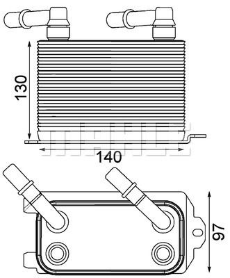 Oljekylare, automatisk transmission MAHLE CLC 228 000P