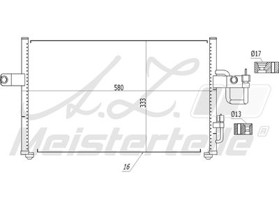 кондензатор, климатизация A.Z. Meisterteile AZMT-45-030-1122