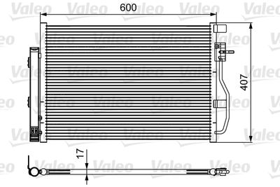 VALEO 814478 Радиатор кондиционера  для CHEVROLET AVEO (Шевроле Авео)