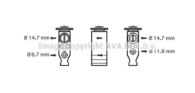 AVA QUALITY COOLING VO1160 Расширительный клапан кондиционера  для VOLVO (Вольво)