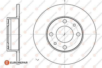 Тормозной диск EUROREPAR 1618867280 для FIAT CAMPAGNOLA
