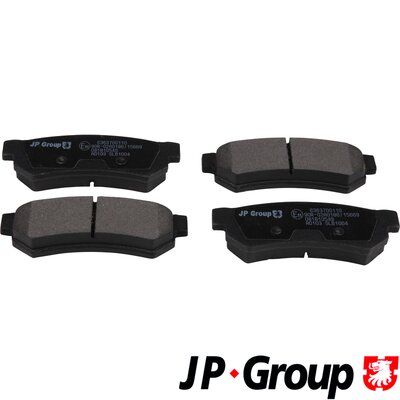 Комплект тормозных колодок, дисковый тормоз JP GROUP 6363700110 для DAEWOO GENTRA