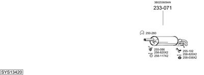 ABGASANLAGE BOSAL SYS13420