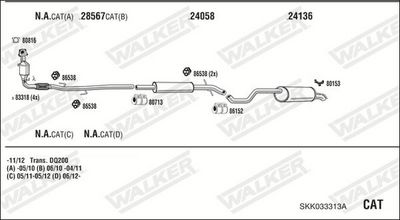 ABGASANLAGE WALKER SKK033313A