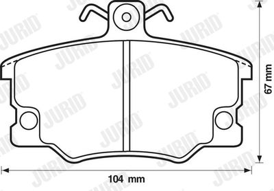 Комплект тормозных колодок, дисковый тормоз JURID 571309D для ALFA ROMEO 155