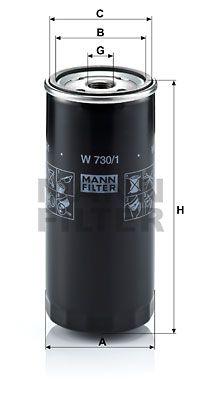 W 730/1 MANN-FILTER Масляный фильтр