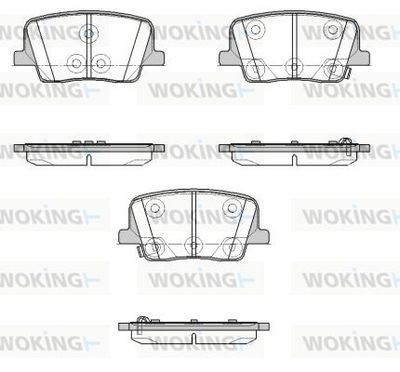 Комплект тормозных колодок, дисковый тормоз WOKING P18473.02 для SSANGYONG REXTON