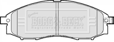 Комплект тормозных колодок, дисковый тормоз BORG & BECK BBP1922 для NISSAN NAVARA