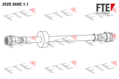 FTE 202E.666E.1.1 Тормозной шланг  для FIAT DOBLO (Фиат Добло)