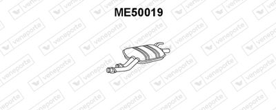 VENEPORTE ME50019 Глушитель выхлопных газов  для MERCEDES-BENZ 190 (W201) E 2.3 (201.028)