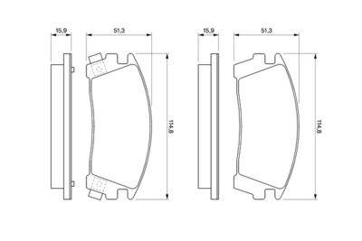 Brake Pad Set, disc brake 0 986 461 760