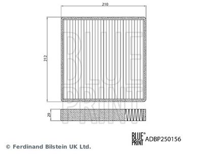 Filtre, air de l'habitacle BLUE PRINT
