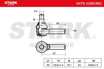 накрайник на напречна кормилна щанга STARK SKTE-0280382