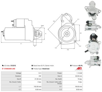 STARTER AS-PL S1231S 4