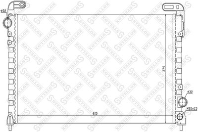 Радиатор, охлаждение двигателя STELLOX 10-25241-SX для RENAULT SAFRANE