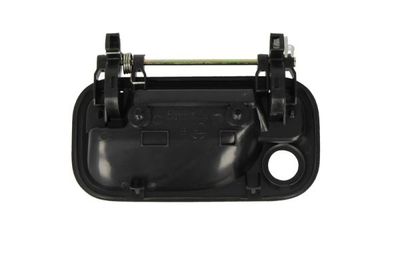 Door handle Voor Rechts (extern, met slotgat, zwart) past: OPEL CORSA B, VECTRA B 03.93-07.03