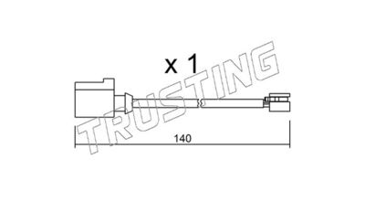 Výstražný kontakt, opotřebení obložení TRUSTING SU.274