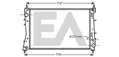 Радиатор, охлаждение двигателя EACLIMA 31R25133 для FIAT LINEA