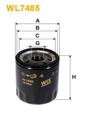 Масляный фильтр WIX FILTERS WL7485 для CHRYSLER 200